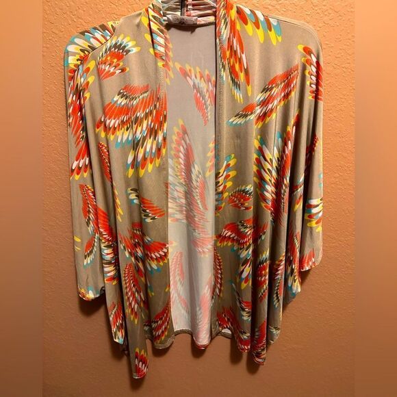 Zig Zag Stripe tan colorful jacket - Picture 1 of 7